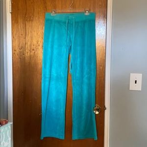 Teal velour Juicy Couture sweatpants barely worn